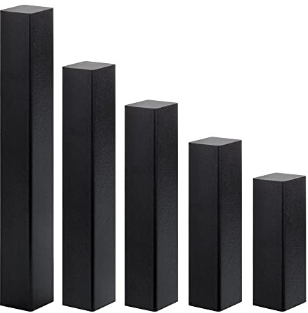 REESE | Universal Fussleisten Eckklotz Eckblock Ecke Eckturm | MDF SCHWARZ | ohne Fase | 65 mm / 5 Stück