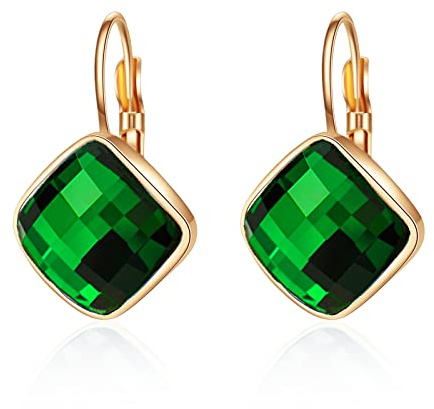 VONSSY Ohrringe aus Kristall in Roségold für Damen | Edelstein Creolen | Brisur-Tropfen-Ohrringe | Silber Ohrhänger Schmuck Geschenk für Frau Freundin