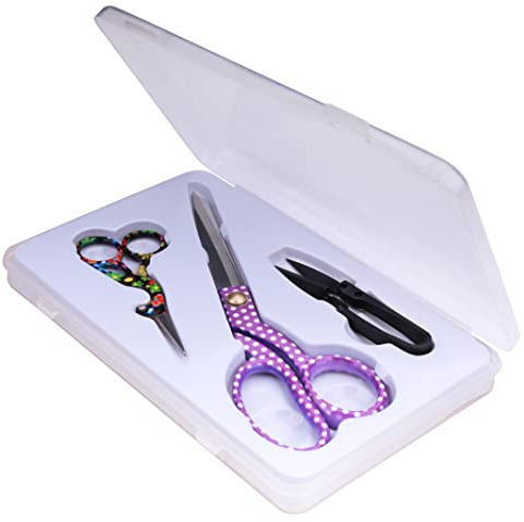 Schneiderschere Set 8.5 Stoffschere Scharf Profi,Bequem und Langlebig Griff aus Edelstahl, zum Schneiden von Kleidung, Stoffen, Leder, und Handgefertigt