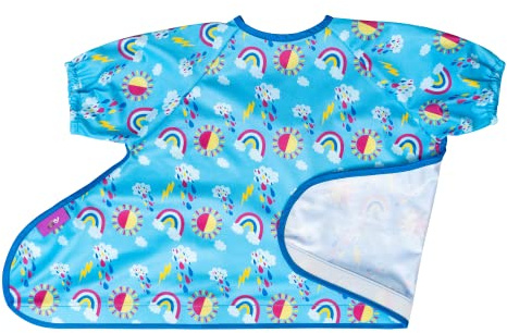 Tidy Tot ®™ Auffanglätzchen – Zusätzliches Lätzchen zur Ergänzung Tablett und Lätzchen-Sets. Lätzchen für Baby Ärmellätzchen. Klettverschluss Lätzchen. BLW Lätzchen wasserdicht