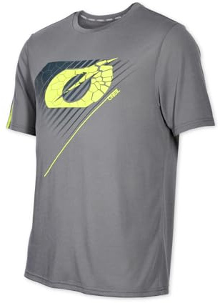 O'NEAL Mountainbike Shirt MTB DH Downhill FR Freeride I Fahrrad Trikots Herren Damen I Vault Jersey atmungsaktiv, schnelltrocknend I Radtrikot Kurzarm I Grau Neongelb I Größe XXL