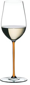RIEDEL Fatto A Mano Riesling/Zinfandel - Orange - Einzelpackung, Weinglas, Kristallglas, Spülmaschinenfest - 4900/15O