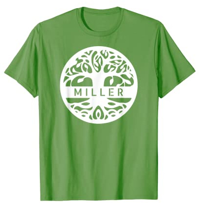 Miller St Patrick Day Nom de famille irlandais Arbre de vie celtique T-Shirt