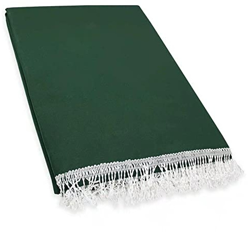 SOLOVO Tenda da Sole Tinta Unita Occhielli Frange Verde 200x290 cm