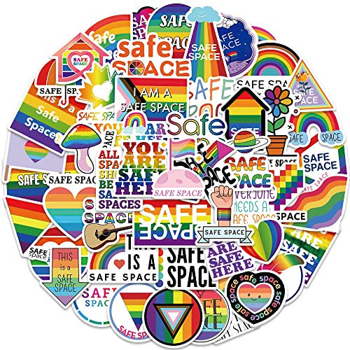 50PCS Stickers for Social Safety Distance,Rainbow Stickers,Teens Boys and Girls Sticker Pack Vinyl Skateboard Guitar Door Laptop Luggage Car Bike Water Bottle Birthday Party Supplies Stickers