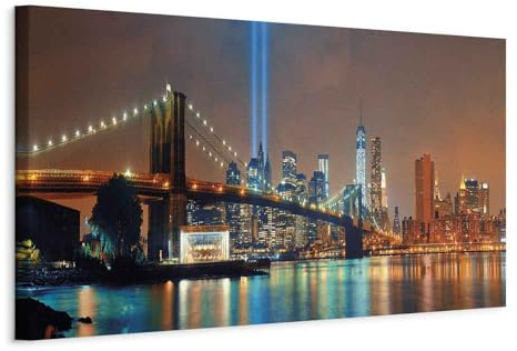 murando - Akustikbild Bilder Akustikschaum Hochleistungsschallabsorber Schallschutz Leinwand 1 tlg Wandbild Raumakustik Schalldämmung New York Stadt City NY d-B-0088-b-a