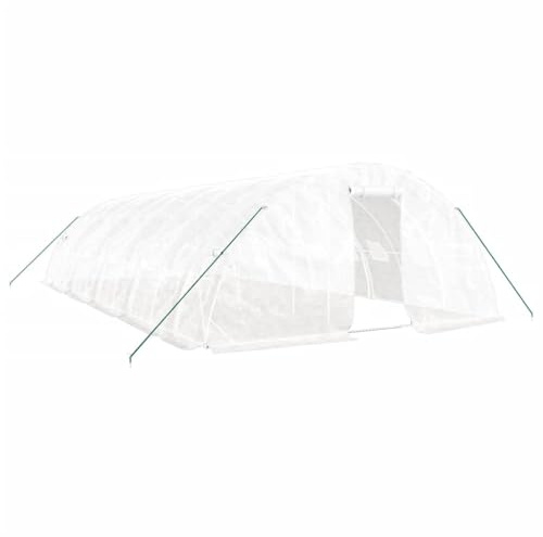 vidaXL Invernadero con Estructura de Acero Blanco 50 m² 10x5x2,3 m