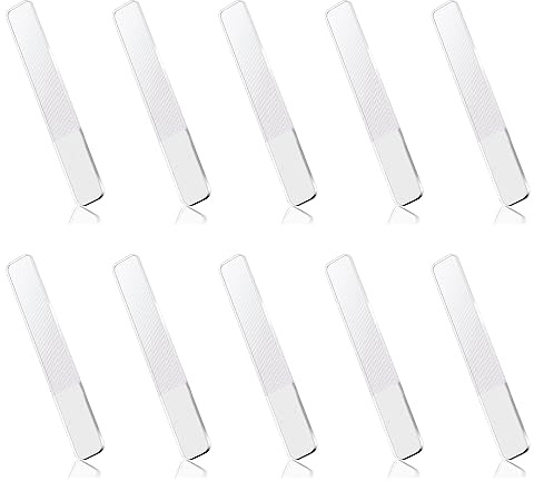 Vadillo 10 x nagelputsare i glas – nanoglas, nagelfilar, kristall, nagelpolerare, glans, för naturliga fingernaglar tånaglar