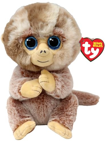 Ty Stubby AFFE Beanie Bellies Medium 24cm - Quetschbare Beanie Baby Weiche Pluschtiere - Sammelbares Kuscheliges Stofftier