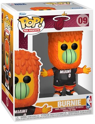 Funko POP! NBA Mascots: Miami - Burnie the Fireball | Offizieller Fanartikel und Merch - Vinyl Sammelfigur als Regal Deko - Geschenkidee zum Geburtstag für Fans und Sammler