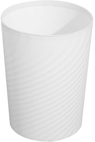 Kichvoe Poubelle sans Couvercle 10 L en Plastique Blanche pour Bureau