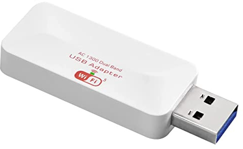 Lisher AC1300 - Adaptador USB para PC de escritorio, 11, 10, 8.1, 8, 7, XP, Vista