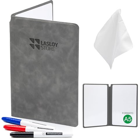 Lavagna Bianca, Piccola Cancellabile Portatile da Scrivania A5, Lavagnetta Quaderno, Accessori Ufficio e Università