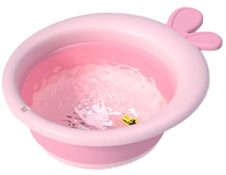 Besreey Zusammenklappbares Waschbecken für Kinder und Babys, zusammenklappbare Waschschüsseln für Kinder | Waschbares Fußbecken für Neugeborene, Cartoon-Wannen, Badebecken - Klappwaschbecken,
