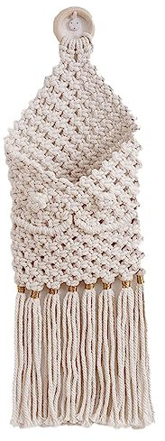 OAJABBGE Macramé Colgador de Plantas para Interior para Colgar Cesta de Plantas Tapiz Decorativo Soporte para Macetas con Borlas Decoración