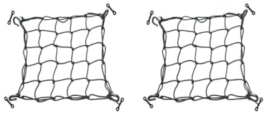 Timcryxient 2 set Elastic Deck Cargo Net for Canoe Kayak Mesh Lashing Hooks Rigging Fishing