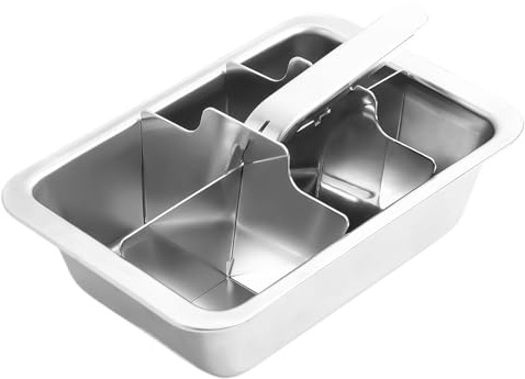 6 Grands Cubes Avec Poignée En Métal,Moule À Glaçons En Acier Inoxydable,Bac À Glaçons En Inox Pour Blocs,Gros Cubes Démoulage Facile Réutilisable Pour Boissons
