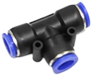 Supkancl 1PC PE-Luftanschlüsse 4mm 6mm 8mm 10 12MM Pneumatische Fitting Quick Connect Slip Lock T 3-Wege-Kunststoffrohr Wasserschlauch-Rohrverbinder(PE-4)
