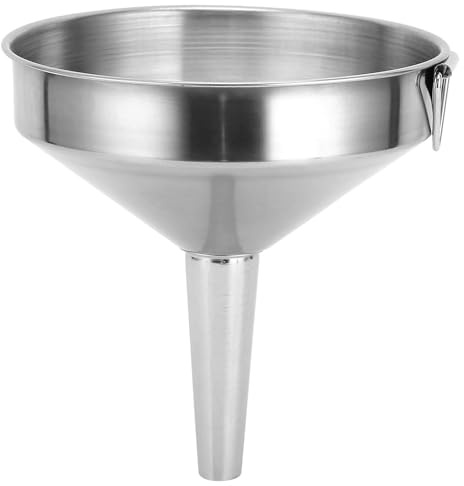 Edelstahl Trichter, Küchentrichter für flüssige und trockene Zutaten Einfülltrichter 11/13/15cm breite Öffnung Metalltrichter zum Umfüllen von Ölen Marmelade Pulverflaschen Lebensmittel Kochen