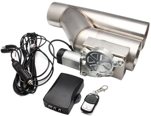 EJUOYO Silenziatore Auto Valvola di Scarico elettrica Universale da 2,5'' e 3'', marmitta con Tubo a Y e Telecomando Wireless Inossidabile Punta Scarico(3 inch)