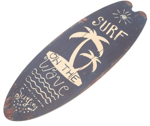 VICASKY Retro Surfboard Holzschild zum Aufhängen Kreative Strand Meeres-deko Rustikale Wandverzierung für Zuhause Bars und Restaurants Sommerliche Surfboard Dekoration