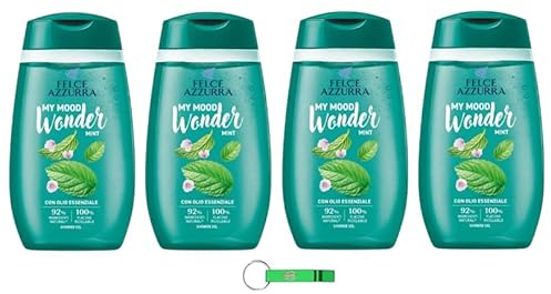 Felce Azzurra Gel Doccia My Mood Wonder Mint/Gel doccia idratante per pelle morbida da 250 ml + portachiavi Beni Culinari
