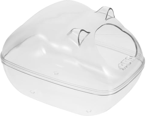 Milisten Bac Transparent pour Hamster Taille Bac à Sable Anti-Poussière en Plastique Robuste Accessoire pour Bain et Toilette de Petits Rongeurs pour Hamster et Cochon d'Inde