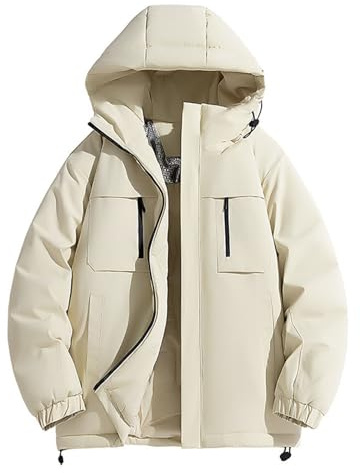 Generisch Damen Skijacke - Mit Kapuze Warm Winterjacke Outdoor Sport Baggy Snowboardjacke Wasserdicht Winddicht Skijacke Winter Reißverschluss Ski Jacke