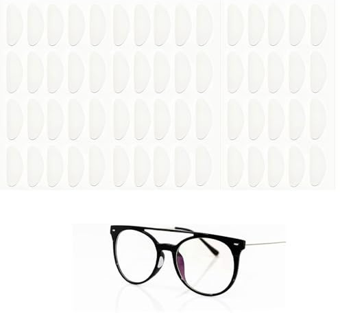 Ji liangli 30 Pares Almohadillas de Nariz para Gafas de Silicona,Autoadhesivas y Antideslizantes,Transparentes y Suaves,Repuesto Adhesivo para Gafas y Gafas de Sol,Accesorios Cómodos para Monturas