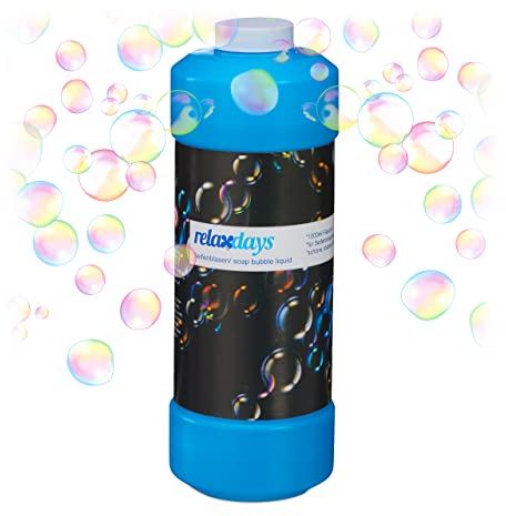 Relaxdays 10022529 Seifenblasen Seifenblasenflüssigkeit, 1 Liter Nachfüllflasche, für Seifenblasenmaschine, Seifenblasenpistole, Tranparent, 1x, 1x 1 Liter