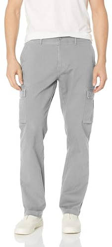 Amazon Essentials Men's Stretchiga cargobyxor med smal passform (finns i Big & Tall), Ljusgrå, 38W / 28L