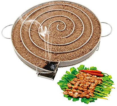 UMIWE Generatore di affumicatura a freddo, in acciaio inox, con manico, generatore di fumo freddo per affumicatore, generatore di fumo per barbecue