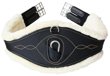 Kentucky - Lammfell Gurt Anatomisch Schwarz 130 cm