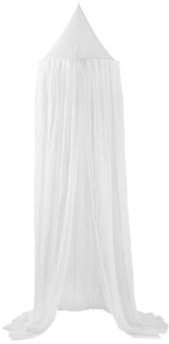 Meyco Baby Betthimmel 55x240cm Babyhimmel Baumwolle Polyester White | 80 % Polyester, 20 % Baumwolle, Baldachin, kuschelig weich, waschbar, einfache Befestigung