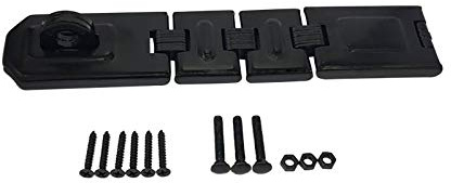 QCAA Extra robuste, verdeckte Sicherheitshalle, flexibles Verbindungsstück, mit gehärteter Heftklammer, 22,9 cm, dreifach flexibel, schwarz beschichtet, 1 Stück