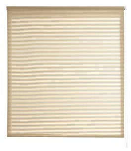 Estoralis | Robert | Estor Enrollable Diseño Moderno | Translúcido Rayas | Turrón | 110 x 195 cm (Ancho/Alto) Tamaño Tela 107 x 190 cm | Estores para Ventanas y Puertas