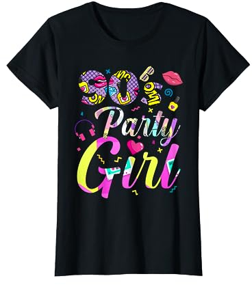 90's Party Girl Faschings und Mottoparty Kostüm für Damen T-Shirt