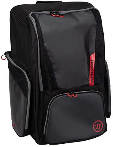 WARRIOR Hockey Pro Carry Backpack Bag (Black/Red)