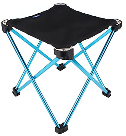 DMCE Campingstuhl,Tragbarer Stuhl Für Reisen Outdoor Camp Beach BBQ Backpacking,Faltbarer Ultraleichter Rucksackstuhl-Blau 21x21x22cm(8x8x9inch)