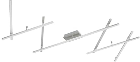 Lindby LED Deckenleuchte Kerem dimmbar (Modern) in Alu aus Metall (1 flammig,) - Lampe Deckenlampe Wohnzimmerleuchte