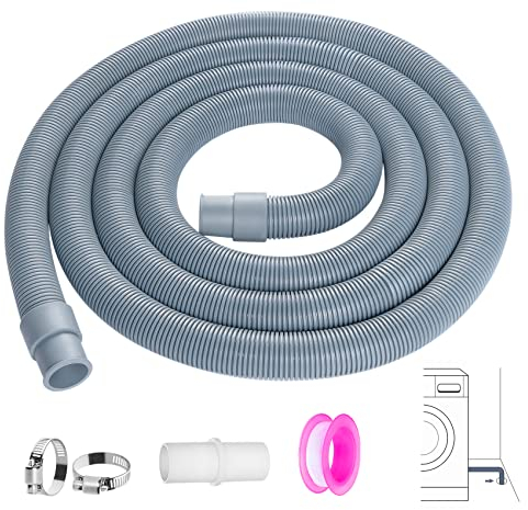 ilauke 2.5m Universal Drain Hose, Extension Pipe Kit for Washing Machine, Dishwasher, Extendable Drain Pipe Set