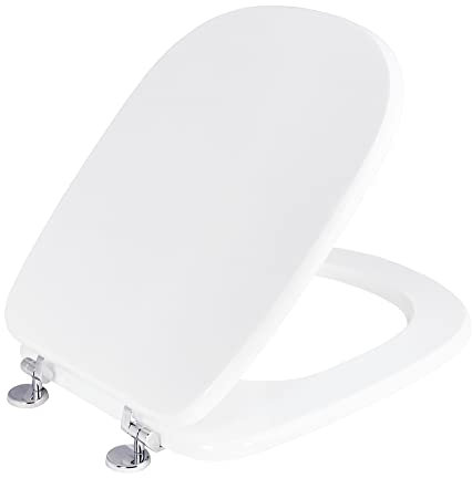 MODULARREDO | Sedile per WC TESI, Tavoletta WC, Copriwater, Copri Wc, Copriwater Bianco, 35,5x43,3 cm, Bianco