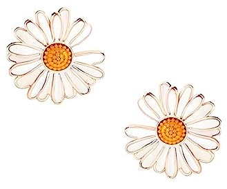 Bellitia Jewelry Daisy Flower Stud Earring Ear Studs for Her, Rose Gold Plated Sterling Silver Chrysanthemum Earring Little Sun Flower Stud Earring for Women