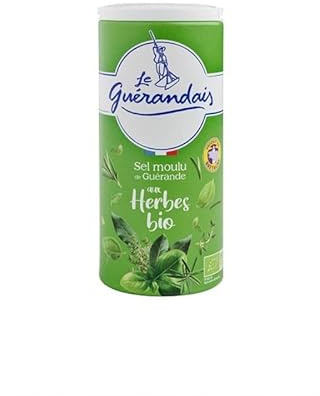Le Guérandais - Sel Fin De Guérande Aux Herbes Bio - Boite Verseuse 250g - 100% Naturel - Lot De 3