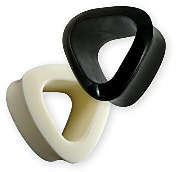 Fly Style 1 Paar Piercing Horn Ohr Tunnel Plug - Ohr Piercings - Acryl Ohr Plug - Piercing Schmuck, Grösse:10 mm (Paar), Farbwahl:schwarz
