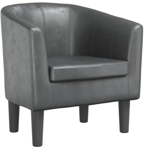 vidaXL Clubsessel Grau Kunstleder