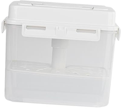 JISADER Kimchi Container Fresh Keeping Box Press Plate Fruit Container Food Storage Box Fermentation for Office Work Countertop, 5L Pickle Jar