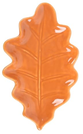 Piatto in ceramica a forma di foglia autunnale: vassoio decorativo per decorazioni autunnali, perfetto per gioielli e bigiotteria, aggiunge fascino stagionale alla tua