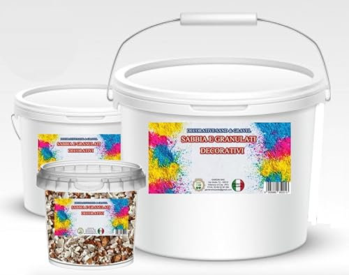 Sassi Decorativi per Vasi 0,8-1,2 cm Ciottoli per Giardino Assortiti – Granulato di Marmo per Piante, Paesaggistica, Casa e Giardini - Pietre Acquario (MIX-ISEO, 2 Kg)