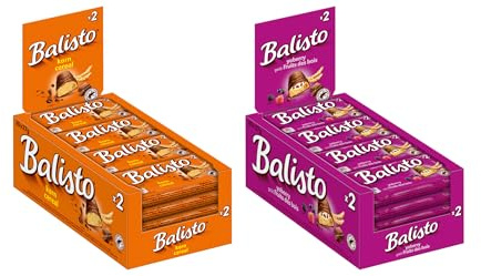 Balisto Schokoriegel | Korn & Yoberry | 2x20x35g | Schokoriegel, Vollmilchschokolade & hochwertiges Getreide | Leckerer Müsliriegel für unterwegs | Großpackung Schokolade